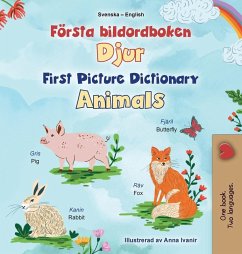 Cover First Picture Dictionary - Animals (Swedish English Bilingual Children's Book)