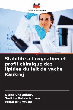 Cover Stabilité à l'oxydation et profil chimique des lipides du lait de vache Kankrej