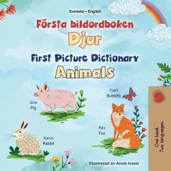 Cover First Picture Dictionary - Animals (Swedish English Bilingual Children's Book)