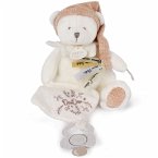 Schmusetuch mit Schnullerhalter Bär rosegold 20cm