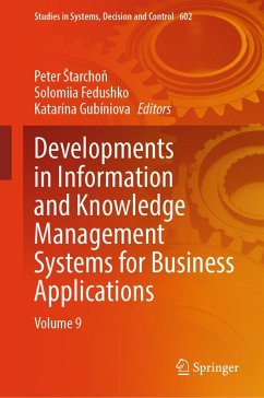 Cover Developments in Information and Knowledge Management Systems for Business Applications (eBook, PDF)