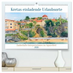 Cover Kretas einladende Urlaubsorte (hochwertiger Premium Wandkalender 2026 DIN A2 quer), Kunstdruck in Hochglanz