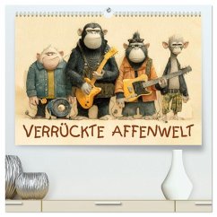 Verrückte Affenwelt (hochwertiger Premium Wandkalender 2026 DIN A2 quer), Kunstdruck in Hochglanz