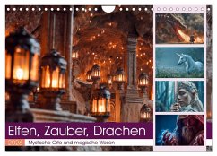 Elfen, Zauber, Drachen (Wandkalender 2026 DIN A4 quer), CALVENDO Monatskalender