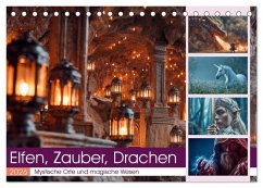 Elfen, Zauber, Drachen (Tischkalender 2026 DIN A5 quer), CALVENDO Monatskalender