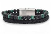 "Green Mamba" Fashion Bead Armband, J966-04