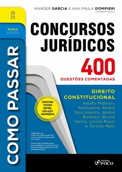 Como Passar em Concursos Jurídicos - 9ª Ed - 2025 (eBook, ePUB) Como Passar em Concursos Jurídicos - 9ª Ed - 2025 (eBook, ePUB)