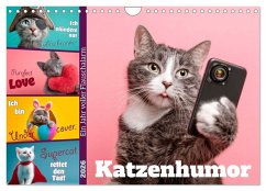 Cover Katzenhumor - Ein Jahr voller Flauschalarm (Wandkalender 2026 DIN A4 quer), CALVENDO Monatskalender