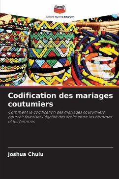 Cover Codification des mariages coutumiers