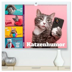 Katzenhumor - Ein Jahr voller Flauschalarm (hochwertiger Premium Wandkalender 2026 DIN A2 quer), Kunstdruck in Hochglanz