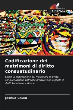 Cover Codificazione dei matrimoni di diritto consuetudinario