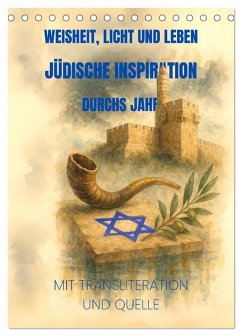 Cover Weisheit, Licht und Leben - Jüdische Inspiration durchs Jahr (Tischkalender 2026 DIN A5 hoch), CALVENDO Monatskalender