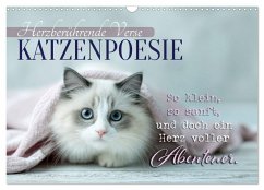 Cover Katzenpoesie - Herzberührende Verse (Wandkalender 2026 DIN A3 quer), CALVENDO Monatskalender