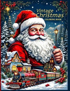 Cover Vintage Christmas Coloring Book for Adults Relaxation