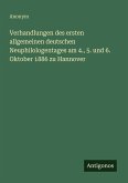 Verhandlungen des ersten allgemeinen deutschen Neuphilologentages am 4., 5. und 6. Oktober 1886 zu Hannover