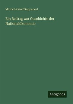 Cover Ein Beitrag zur Geschichte der Nationalökonomie