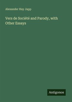 Cover Vers de Société and Parody, with Other Essays