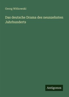 Cover Das deutsche Drama des neunzehnten Jahrhunderts