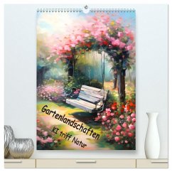 Cover Gartenlandschaften - Ki trifft Natur (hochwertiger Premium Wandkalender 2026 DIN A2 hoch), Kunstdruck in Hochglanz