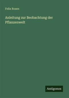 Cover Anleitung zur Beobachtung der Pflanzenwelt