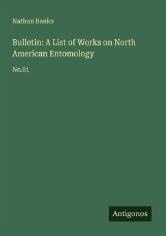 Cover Bulletin: A List of Works on North American Entomology