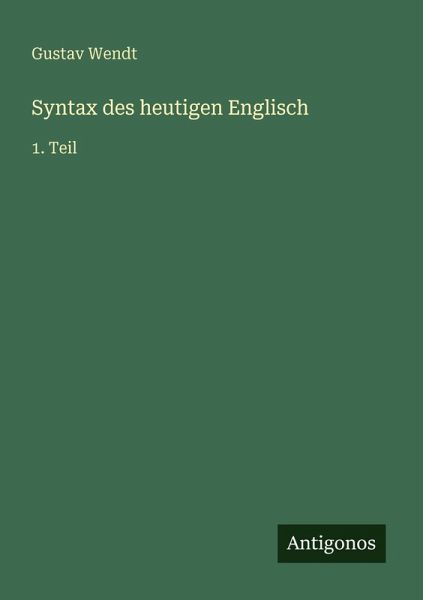 Syntax des heutigen Englisch