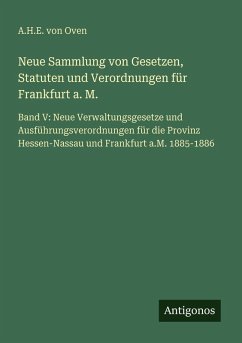 Cover Neue Sammlung von Gesetzen, Statuten und Verordnungen für Frankfurt a. M.