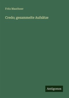 Cover Credo; gesammelte Aufsätze