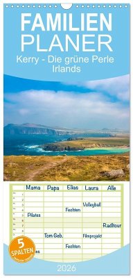 Familienplaner 2026 - Kerry - Die grüne Perle Irlands mit 5 Spalten (Wandkalender, 21 x 45 cm) CALVENDO