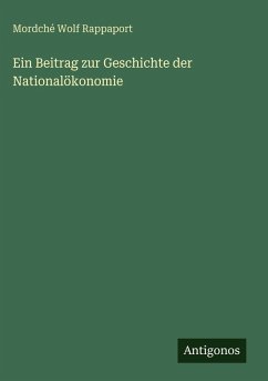 Cover Ein Beitrag zur Geschichte der Nationalökonomie