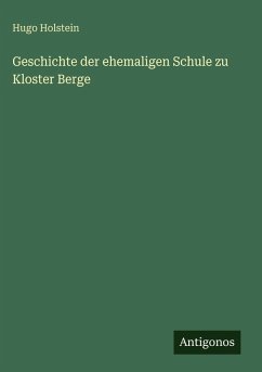 Cover Geschichte der ehemaligen Schule zu Kloster Berge