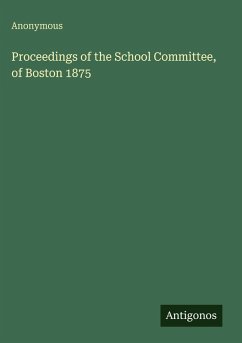Cover Proceedings of the School Committee, of Boston 1875