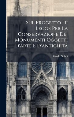 Cover Sul Progetto Di Legge Per La Conservazione Dei Monumenti Oggetti D'arte E D'antichità