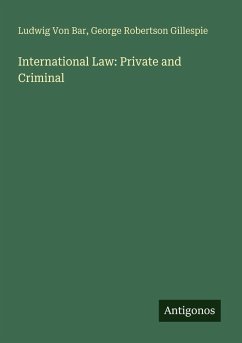 Cover International Law: Private and Criminal