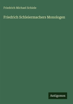 Cover Friedrich Schleiermachers Monologen