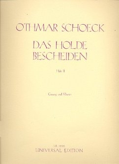 Cover Das holde Bescheiden op.62 Band 2 für Gesang und Klavier