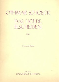 Cover Das holde Bescheiden op.62 Band 1 für Gesang und Klavier