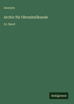 Cover Archiv für Ohrenheilkunde