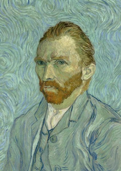 Notizbuch A5 blanko Softcover - 100 Seiten - Motiv Selbstporträt Vincent van Gogh - 90g/m² - FSC Papier