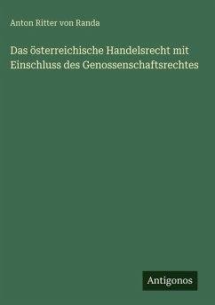 Cover Das österreichische Handelsrecht mit Einschluss des Genossenschaftsrechtes