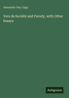 Cover Vers de Société and Parody, with Other Essays