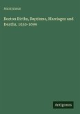 Boston Births, Baptisms, Marriages and Deaths, 1630-1699 Boston Births, Baptisms, Marriages and Deaths, 1630-1699