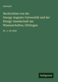 Cover Nachrichten von der Georgs-Augusts-Universität und der Königl. Gesellschaft der Wissenschaften, Göttingen