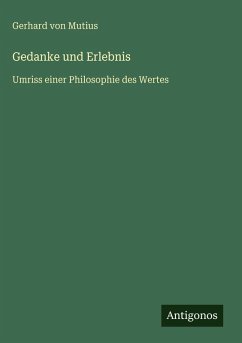 Cover Gedanke und Erlebnis