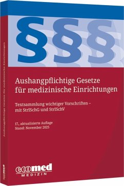 Aushangpflichtige Gesetze für medizinische Einrichtungen Cover Aushangpflichtige Gesetze für medizinische Einrichtungen