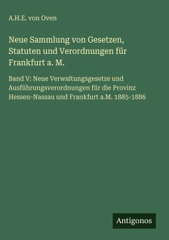 Cover Neue Sammlung von Gesetzen, Statuten und Verordnungen für Frankfurt a. M.