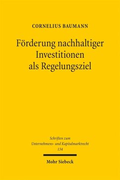 Cover Förderung nachhaltiger Investitionen als Regelungsziel