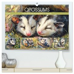 Cover Opossums. Faszinierende Beutelratten in Öloptik (hochwertiger Premium Wandkalender 2026 DIN A2 quer), Kunstdruck in Hochglanz