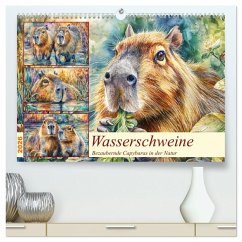 Cover Wasserschweine. Bezaubernde Capybaras in der Natur (hochwertiger Premium Wandkalender 2026 DIN A2 quer), Kunstdruck in Hochglanz