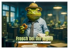 Cover Frosch bei der Arbeit- Dienst nach Vorschrift (Wandkalender 2026 DIN A2 quer), CALVENDO Monatskalender